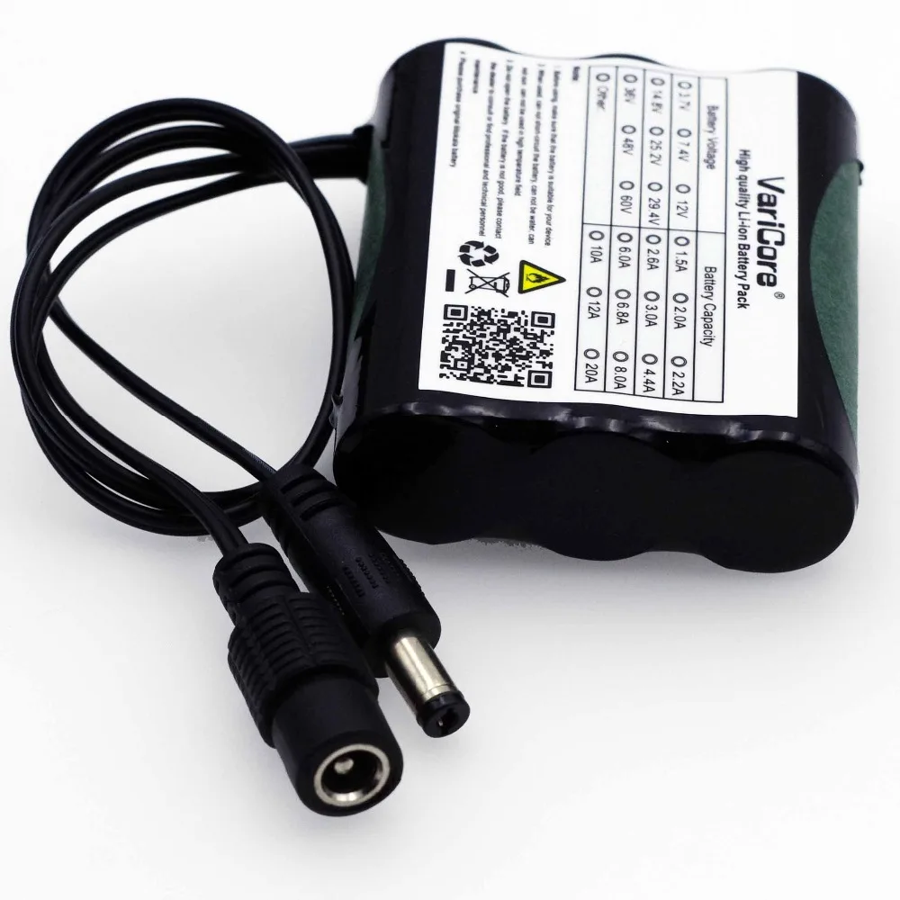VariCore 12 v 2600 mAh 18650 литий-ионный аккумулятор Перезаряжаемые аккумуляторная батарея