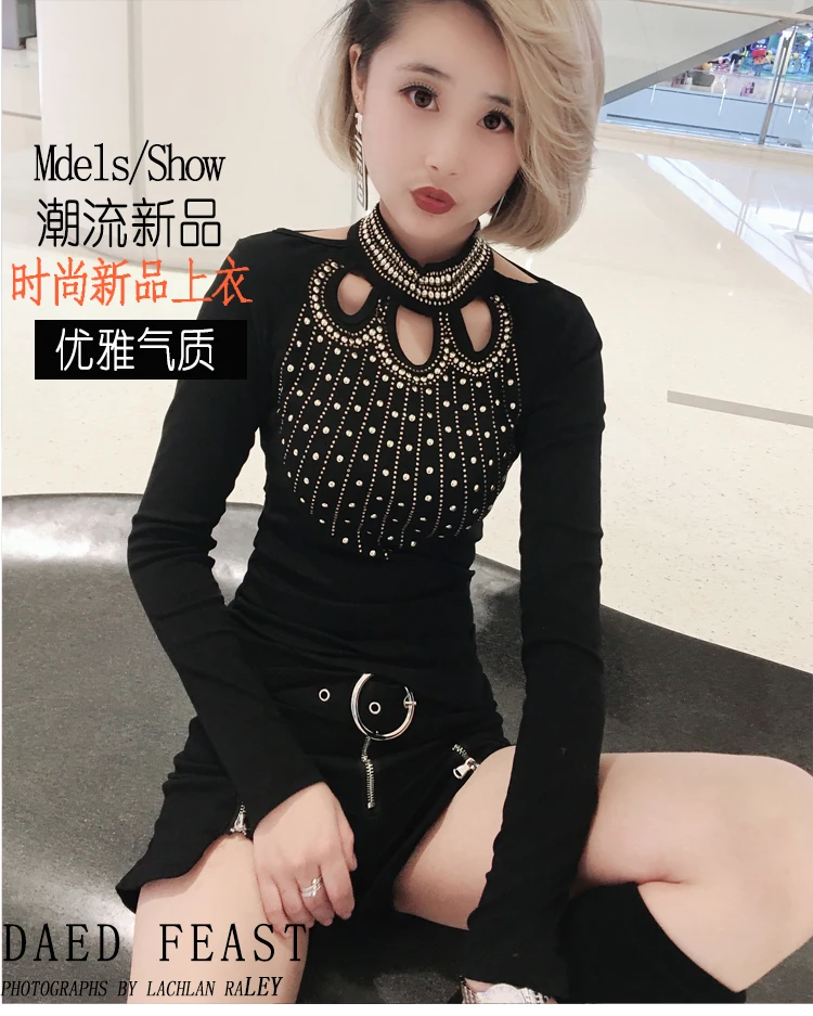 Алмазная Футболка женская Ropa женские футболки Feminina Camisetas Топы Футболка Roupas Femininas заклепки панк-рок Женская одежда футболки