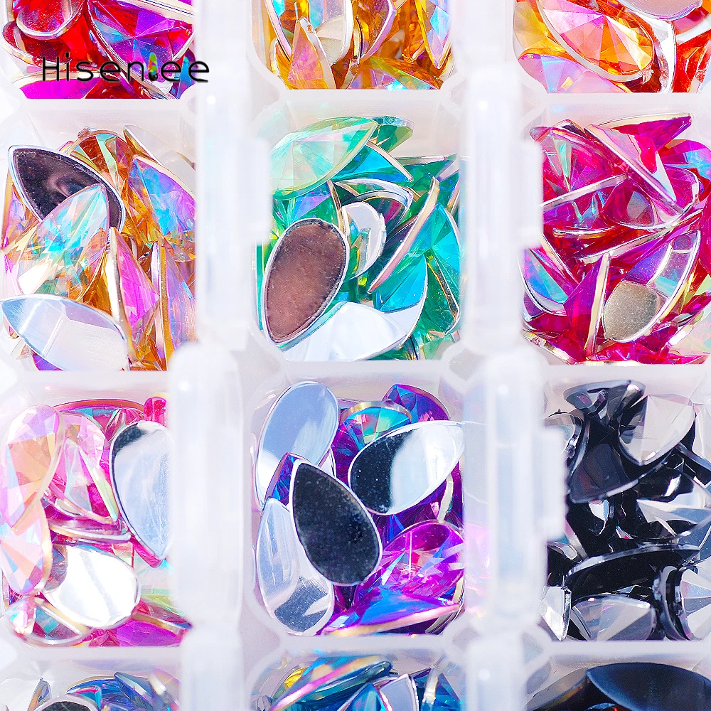 

Fashion New Four Grid 3Boxes For Nail Art Clothing Shoes Jewelry Handicraft Accessories Decoration Gorgeous Classic Shiny Charm