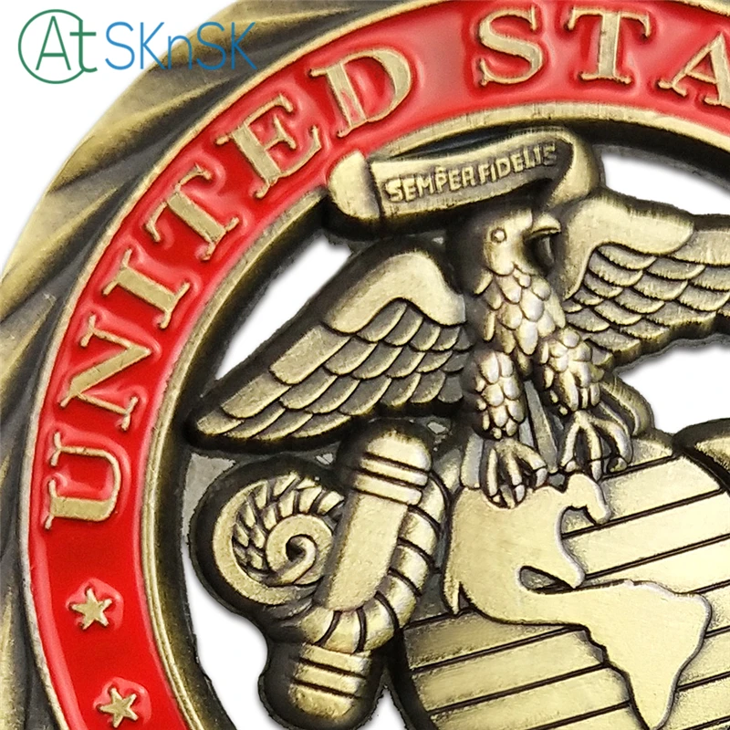 

1/3/5/10pcs UNITED STATES U.S. MARINE CORPS CORE VALUES USMC Marines Corps Bronze CHALLENGE COINS COLLECTIBLES