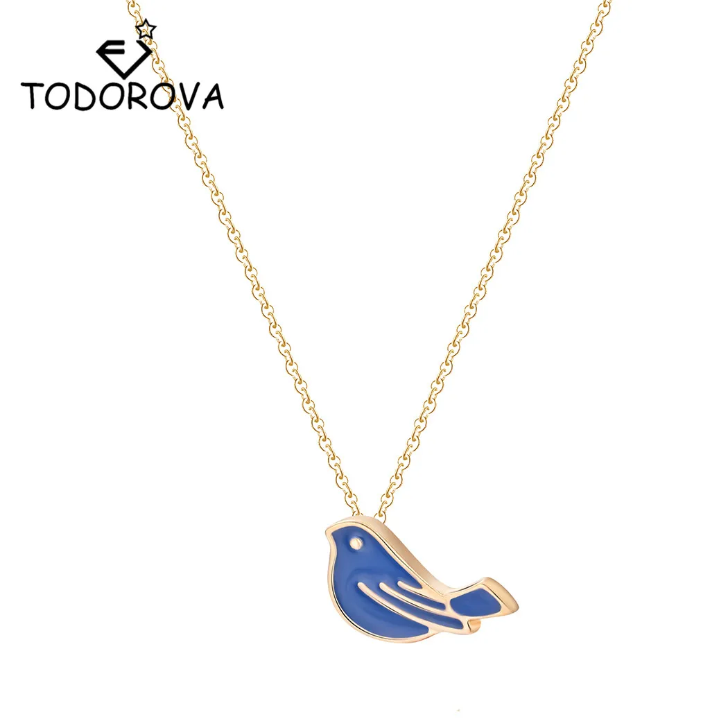 Женское Ожерелье-чокер Todorova Трендовое колье в виде симпатичных животных с синей