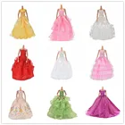 1 шт. вечернее платье для куклы, многослойное свадебное платье, мебель для куклы, Одежда для кукол, аксессуары или обувь