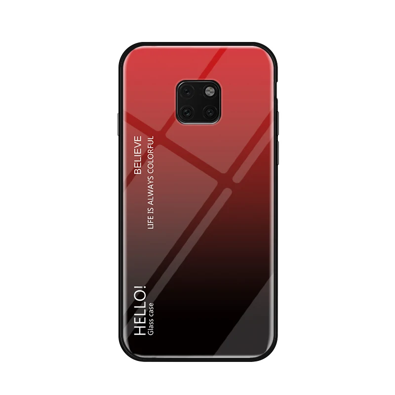 Чехол Leanonus из закаленного стекла для huawei mate 20 Pro градиентная Мягкая Рамка