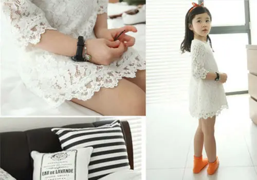 Летние платья в 3-х цветах 2014 г. для девочек платье принцессы с выбитыми