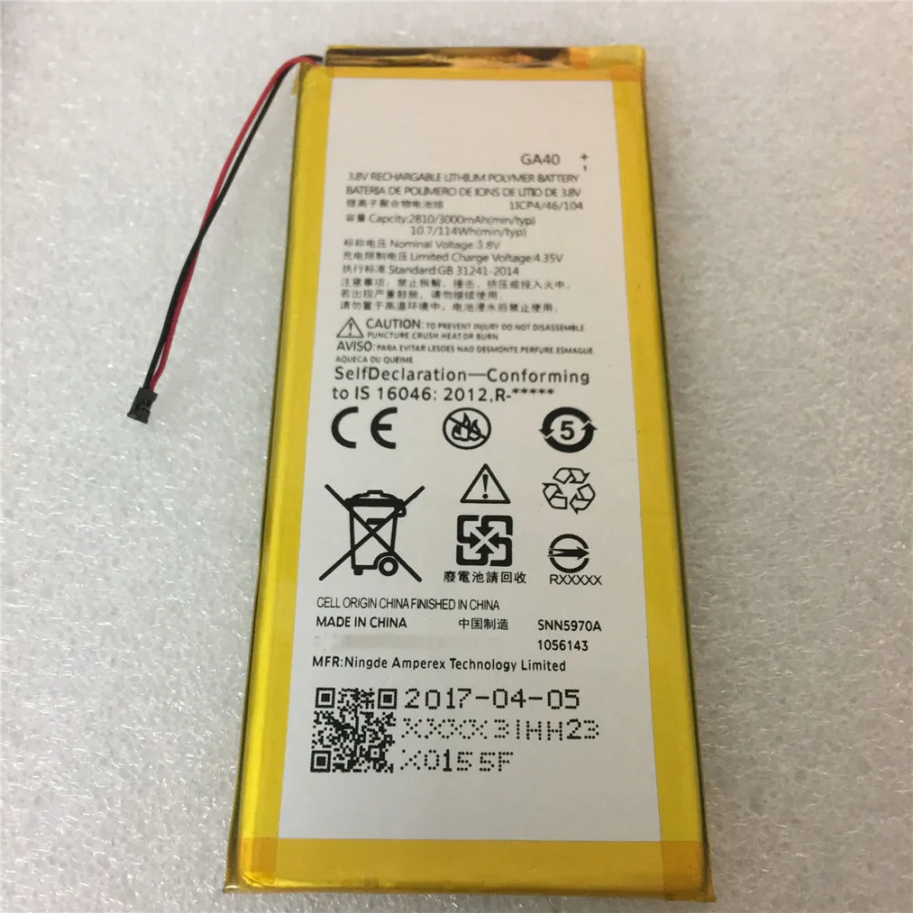 1 сменный литий полимерный аккумулятор GA40 3000 мач для Motorola Moto G4 Plus GA 40|Аккумуляторы