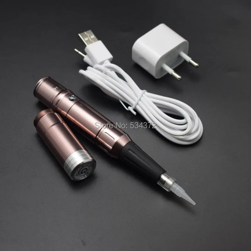 

Brown Wireless Tattoo Machine Rechargeable Permanent Makeup Eyebrow LIps Machine