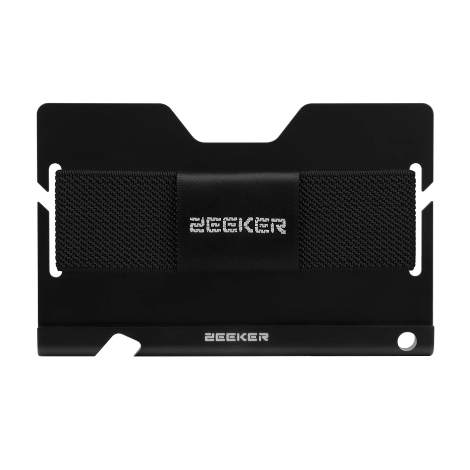 ZEEKER минималистичный Алюминиевый RFID кредитный держатель для карт банк ID карта кошелек с открывалкой для бутылок для женщин и мужчин - Цвет: Black
