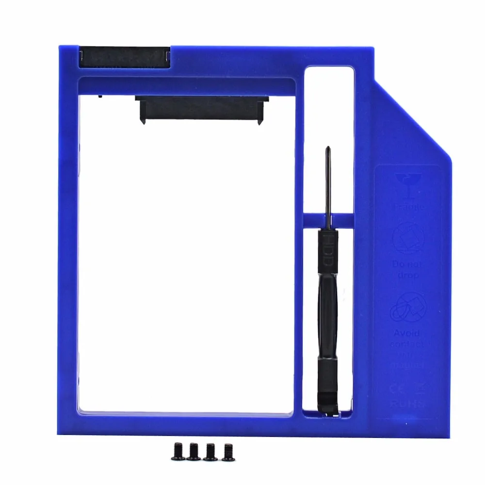 Пластиковый Чехол для 9 мм 9,5 мм 2,5 ''SSD 2nd HDD Caddy 9,5 мм SATA 3,0 для SATA HDD корпус Optibay