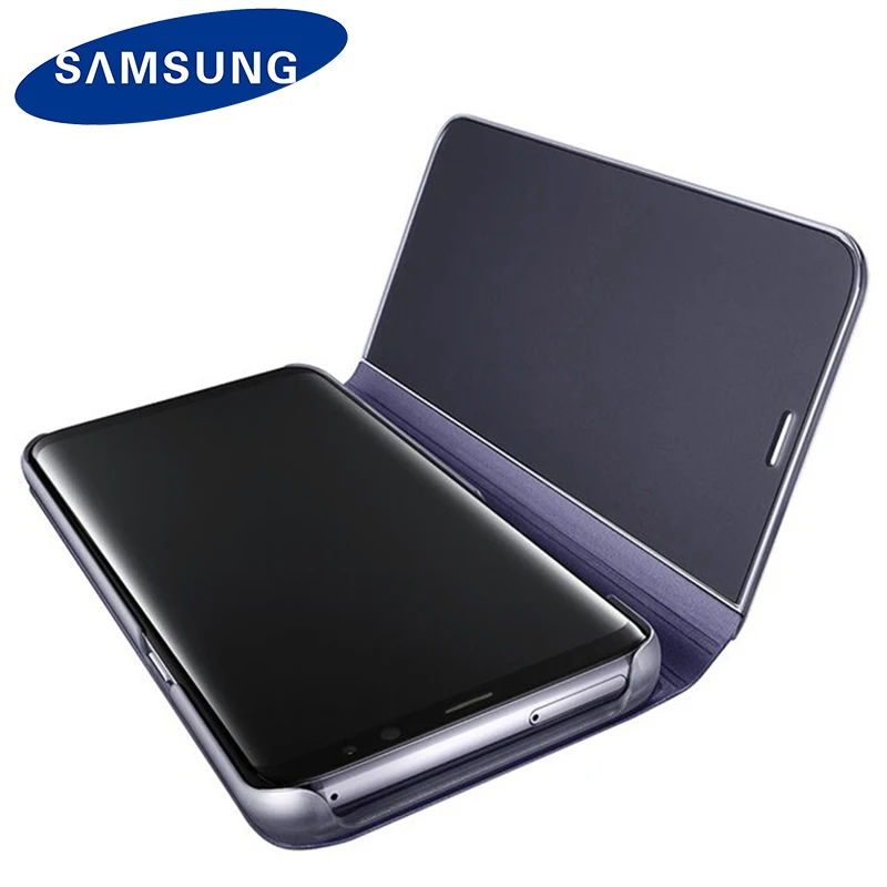 Samsung оригинальный Clear View Зеркало чехол для samsung S8 G950 плюс G955 Smart кожа флип Стенд