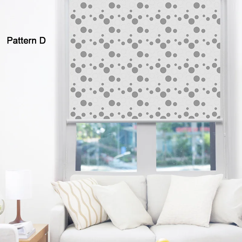 Pattern D CASAYA, пасторальный стиль, рулонные шторы с геометрическим рисунком, затемненные шторы, шторы, Индивидуальный размер - Цвет: Pattern D