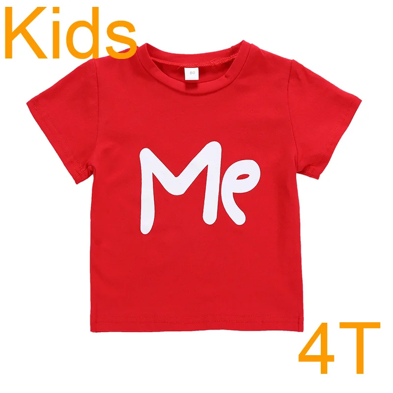 Kids 4T Одежда для мамы и сына «Love Me» Одежда для мамы и дочки одинаковые футболки для всей семьи летняя Одинаковая одежда для семьи «Mommy and Me» - Цвет: Kids 4T