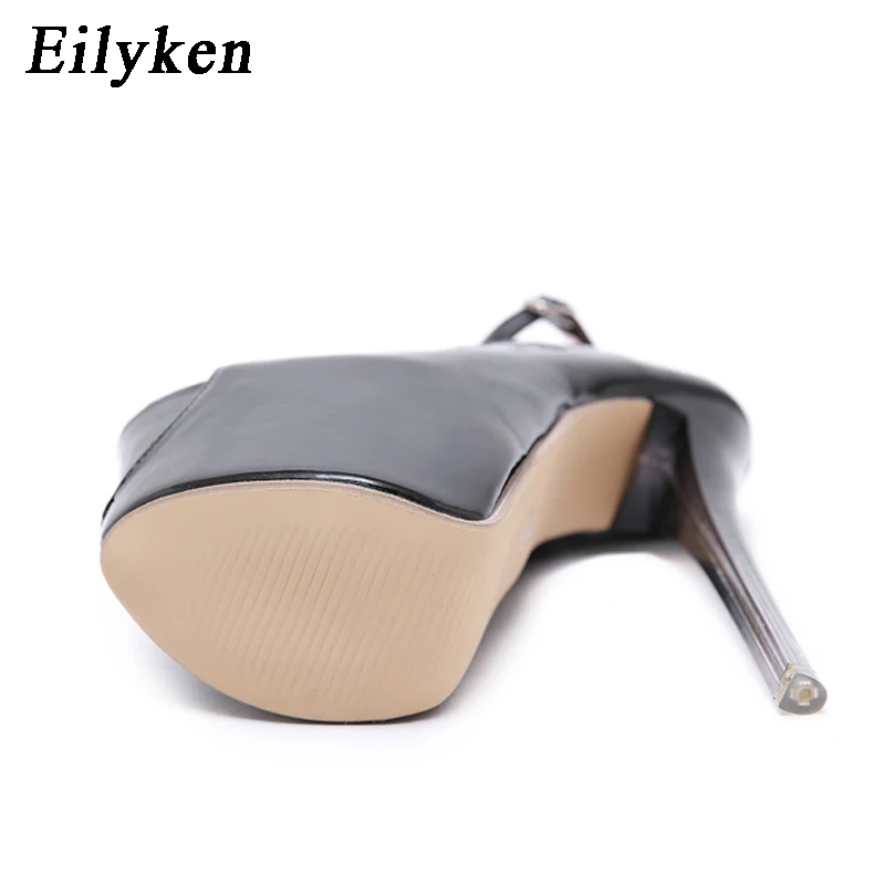 Eilyken/пикантные туфли-лодочки с пряжкой; Свадебная Женская Фетиш-обувь; выразительные женские туфли-лодочки; женские туфли-лодочки на очень высоком каблуке 19 см для стриптиза
