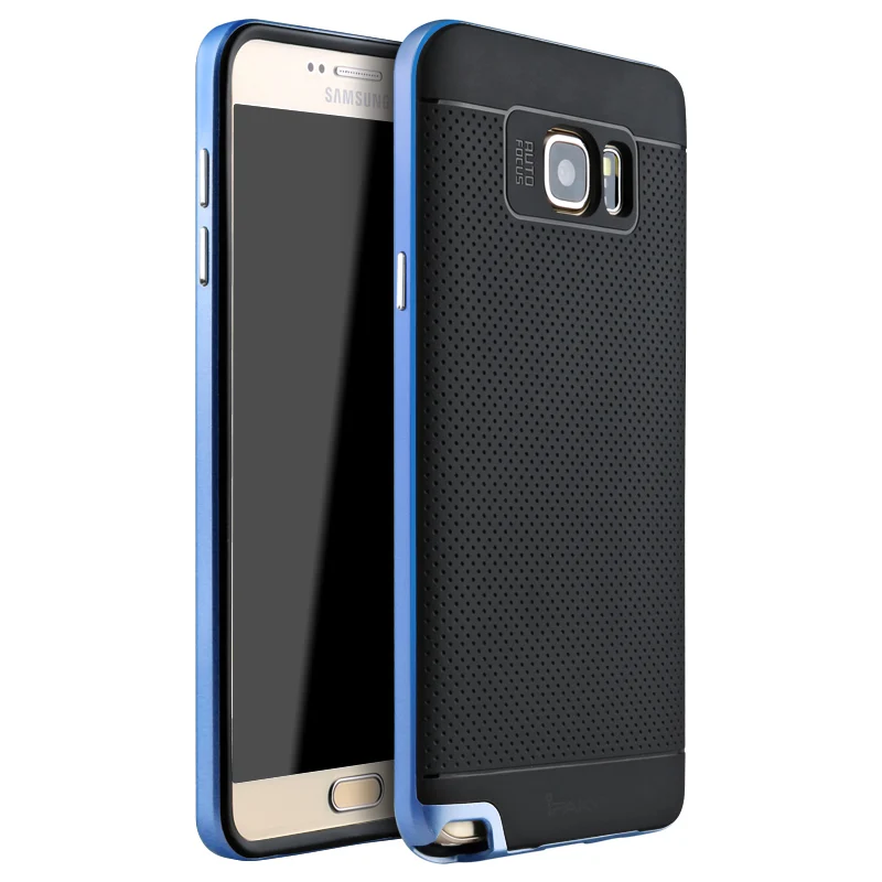 Blue Новое поступление, высококачественный брендовый Чехол ipaky для samsung galaxy note 5, силиконовый защитный чехол для note5 - Цвет: Blue
