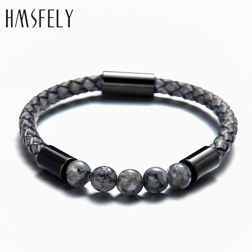 Браслет HMSFELY из натуральной кожи для мужчин и женщин веревочный браслет