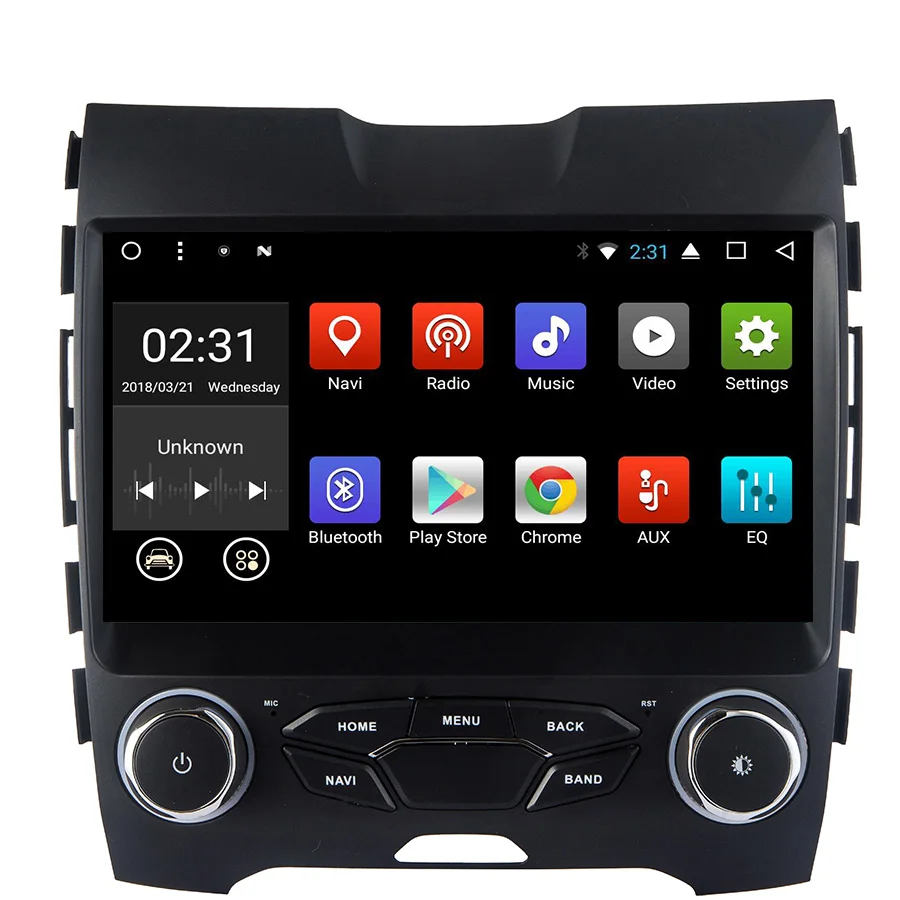 Asvegen Android 7.1 Quad Core Car Radio GPS Navigation Multimedia Stereo Headunit WIFI 4G Media DVD Player For Ford Edge 2015 | Автомобили