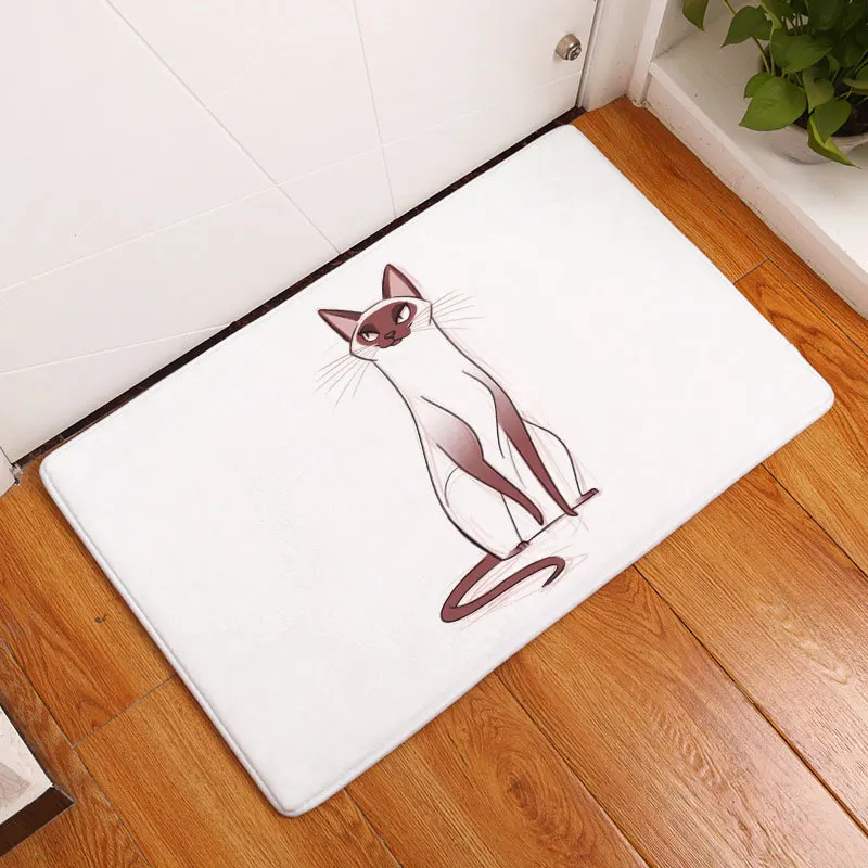 Мультфильм коврики с изображением кошек Противоскользящие Ванная комната