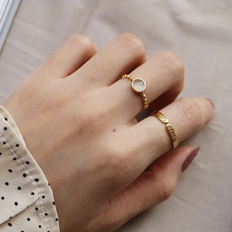 

Elegant Quality 925 Rings Fashion Personality Twisted Micro Opal Ring 925 Sterling Silver Ring for Women Jewelry Adjustable Ring