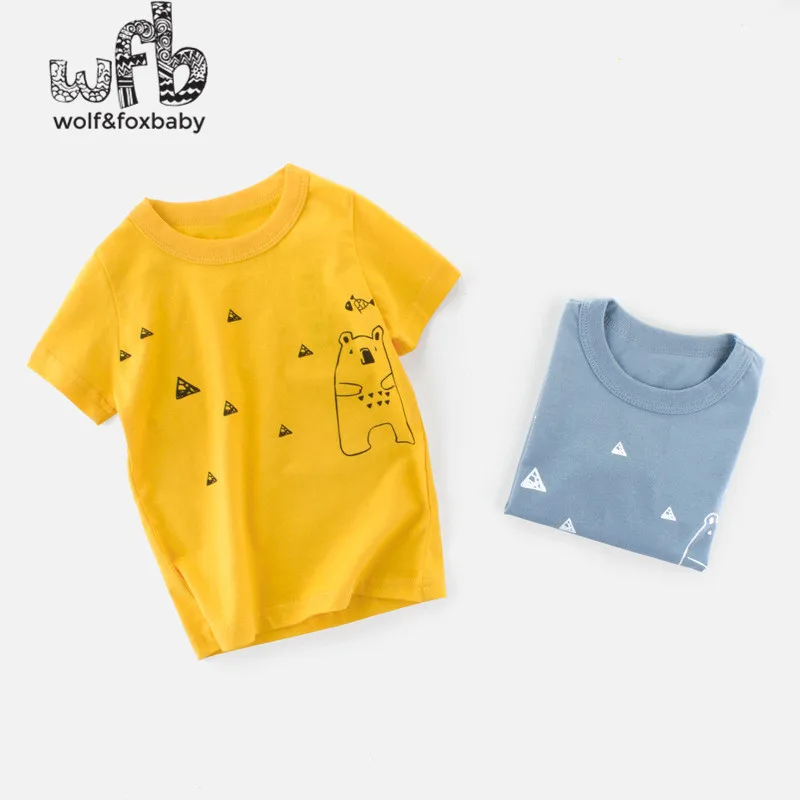 Розничная продажа футболка для малышей от 2 до 10 лет летняя хлопковая с короткими