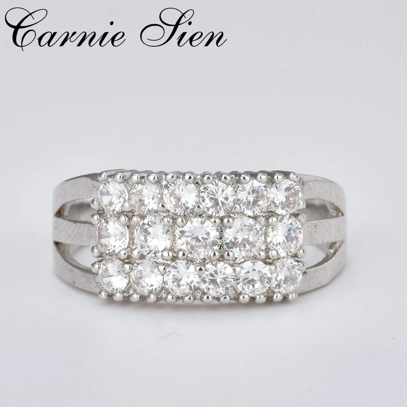 Carnie Romantic Fashion Female Ring Aall-match Many Small Round Cubic Zirconia Rings For Women Wedding Engagement CKR146 | Украшения и