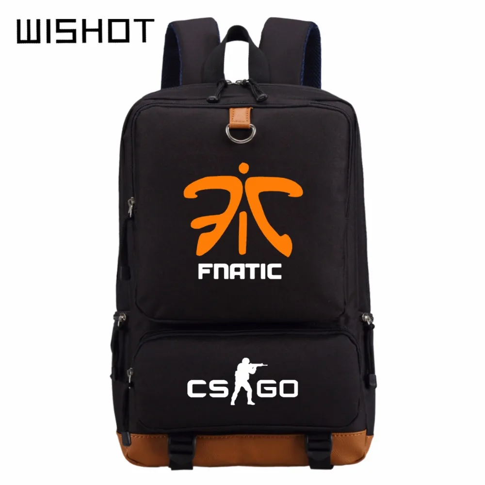 WISHOT Team Fnatic DOTA 2 CS рюкзак csgo Virtus. pro SK рюкзак с игровой символикой подростковые мужские wo мужские школьные сумки для студентов сумки для ноутбука
