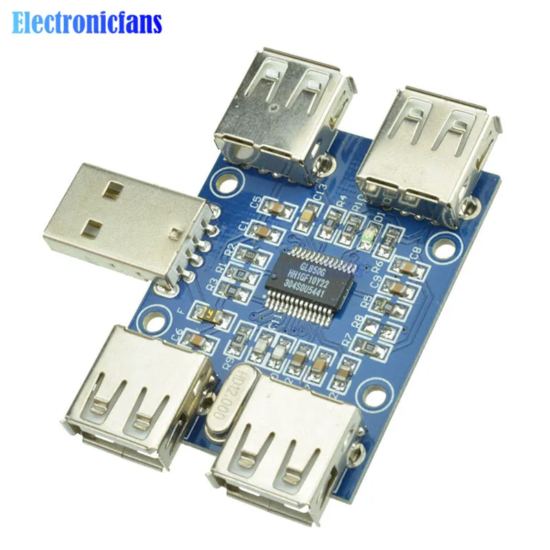 DC 5V usb-хаб USB2.0 Hub концентратор 4-муфтовый стыковочный USB плата расширения Модуль четыре порта USB расширения Интерфейс