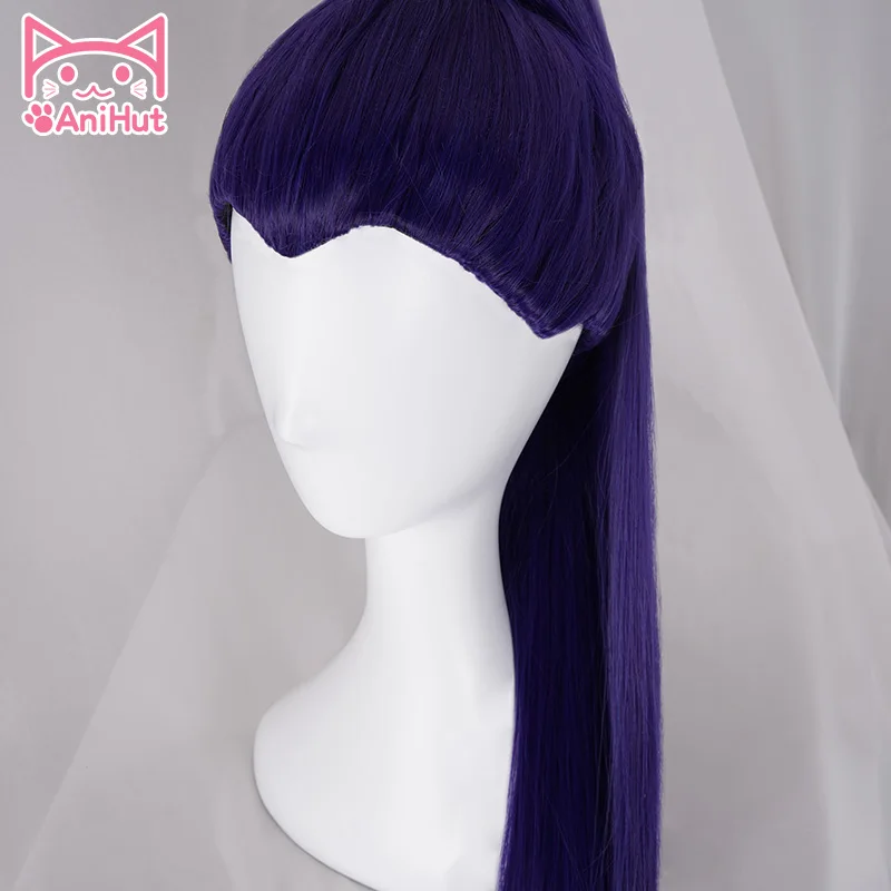 AniHut OW Widowmaker Cosplay Wig 73cm/28.35in Purple Heat Resistant Synthetic Hair Game | Тематическая одежда и униформа
