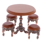 Кукольный домик деревянная мебель миниатюрный 112 масштаб круглый журнальный столик стол миниатюры ролевые игрушки садукрашение комнаты