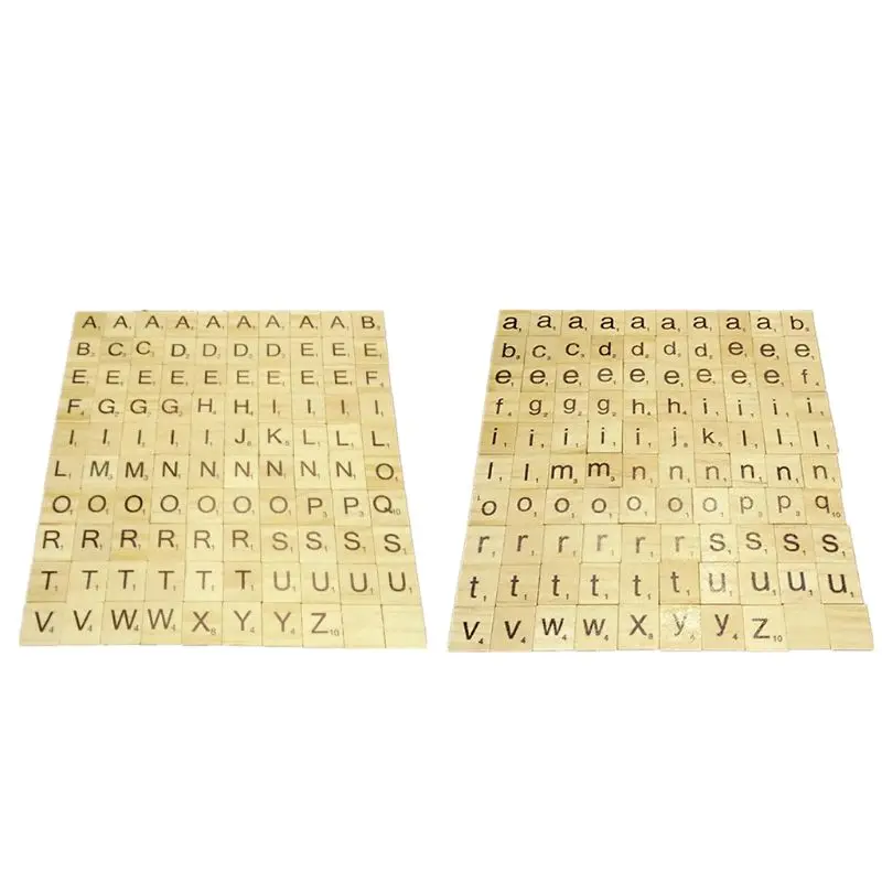 200 шт. деревянные Обучающие буквы слова подарки для детей DIY Scrabble плитки|Пазлы| |