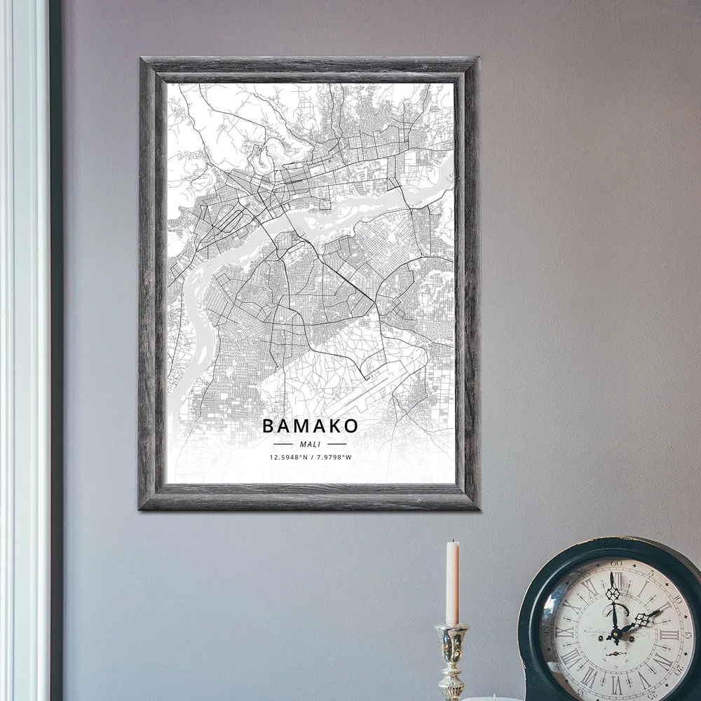 Плакат Бамако с картой Мали|Рисование и каллиграфия| |