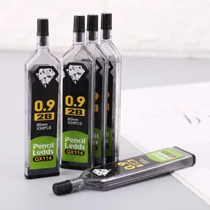 Грифель HB 2B для автоматических механических карандашей, 5 шт., 0,30,50,70,9 мм, 10166