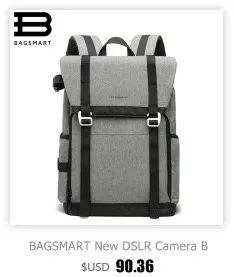 BAGSMART рюкзак для SLR/DSLR камеры s 15," Сумка для ноутбука с водостойким дождевик крепление штатива