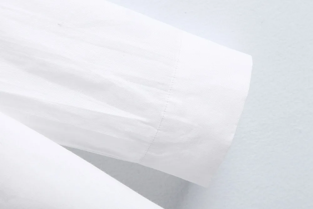 Женская Повседневная офисная блузка OYK8286 хлопковая Свободная рубашка из поплина