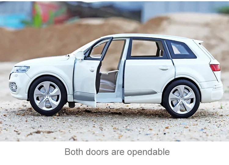 1/24 AUDI Q7 литая металлическая модель автомобиля литая под давлением игрушки для детей Коллекция с 6 открытыми литыми автомобилями оттягивающийся автомобиль Детский подарок