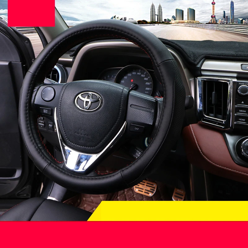 Lsrtw2017 кожаный чехол рулевого колеса автомобиля для toyota rav4 2013 xa40