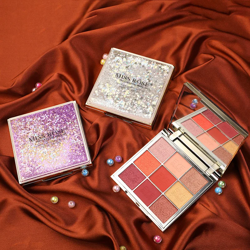 9 цветов натуральные матовые тени для век мерцающий макияж Палитра Металл