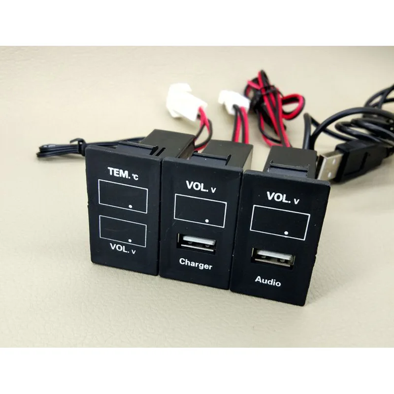 USB зарядное устройство аудио разъем напряжение выход дисплей температура VO L.V TEM