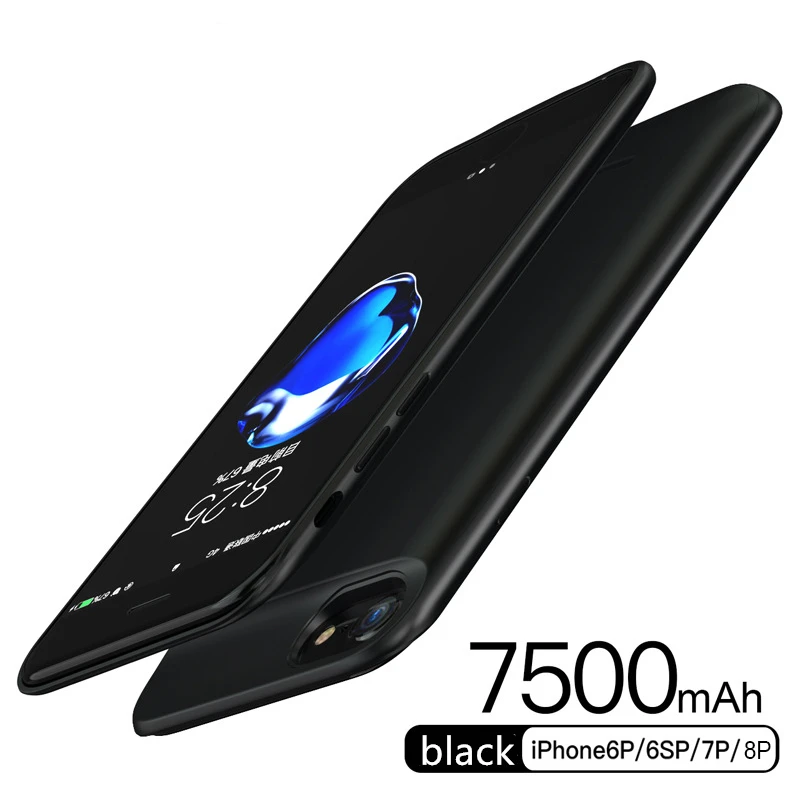 For 6 Plus 6SP 7P 8P Чехлы для зарядного устройства для iPhone 6 6s 7 8 Plus 2600/7500 mAh Чехол для внешнего зарядного устройства - Цвет: For 6 Plus 6SP 7P 8P