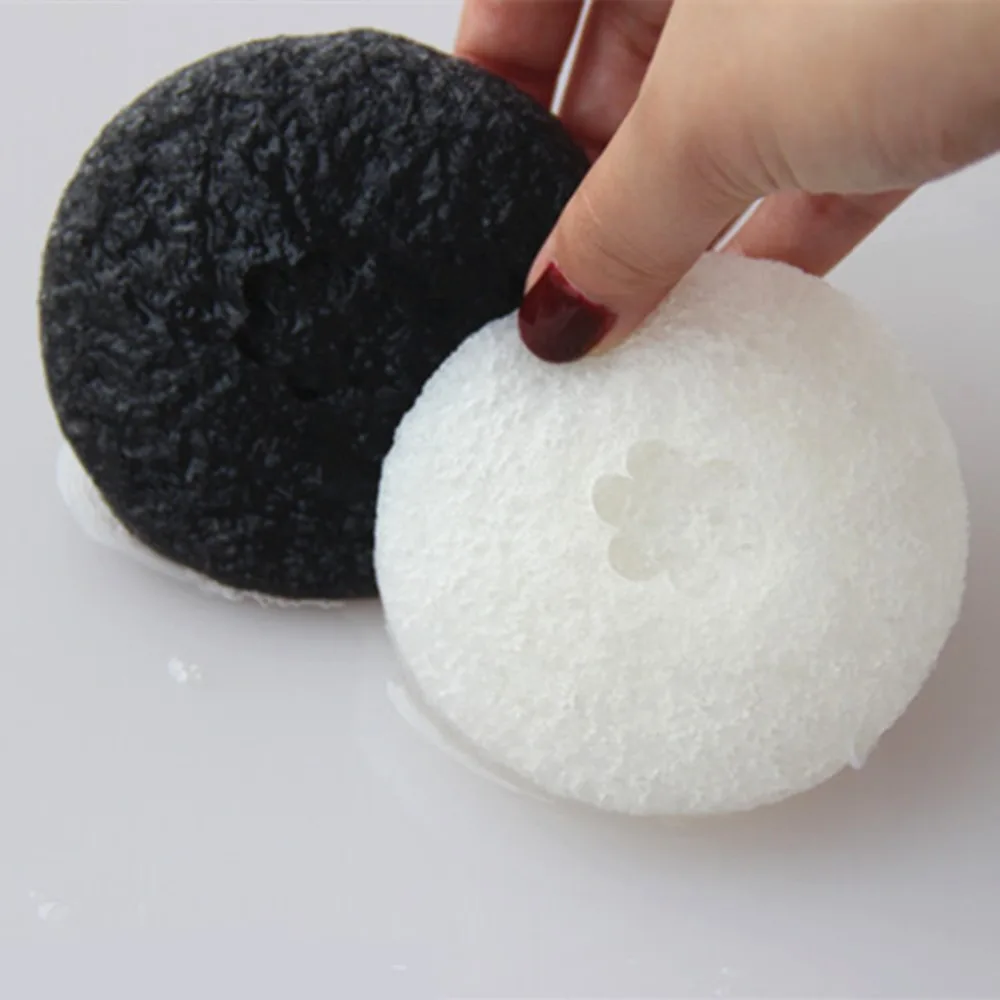 2 шт./лот косметические губки круглой формы Различные цвета натуральная губка для
