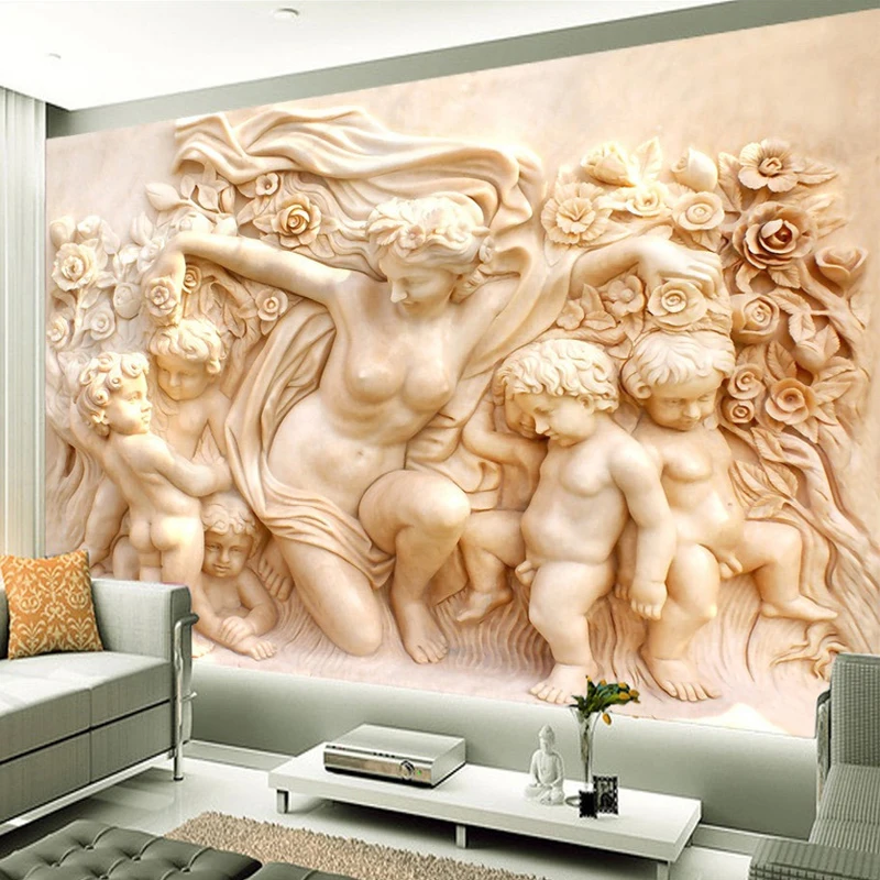 3D религиозная скульптура в европейском стиле Настенная роспись фото на заказ