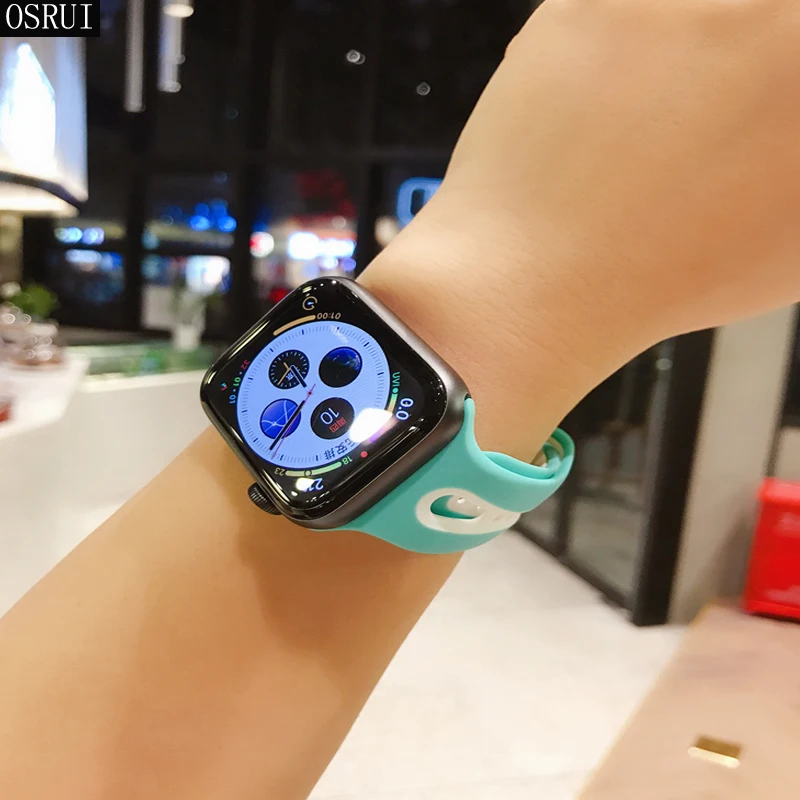 Спортивный ремешок для apple watch band 42 мм 38 44 40 correa iwatch 4 3 2 Силиконовый браслет pulseira