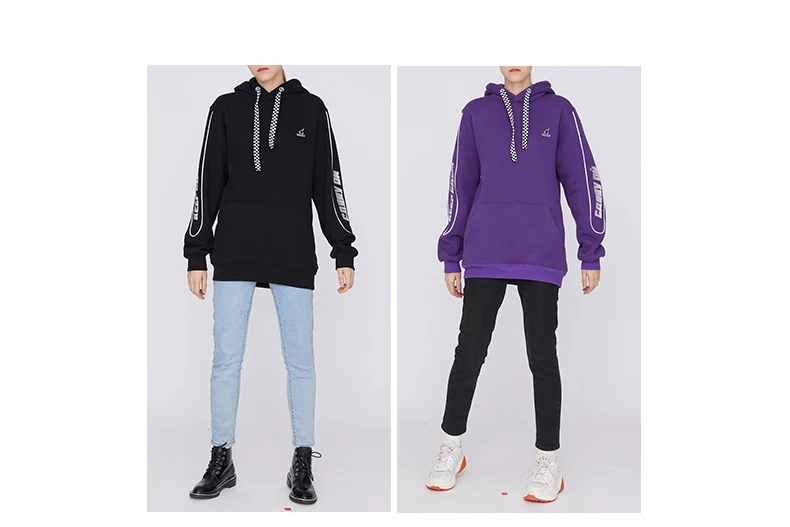 Toyouth Женские топы с длинными рукавами дамы корейский фиолетовый кофты oversize-худи одежда Mujer Зимние теплый пуловер Топ