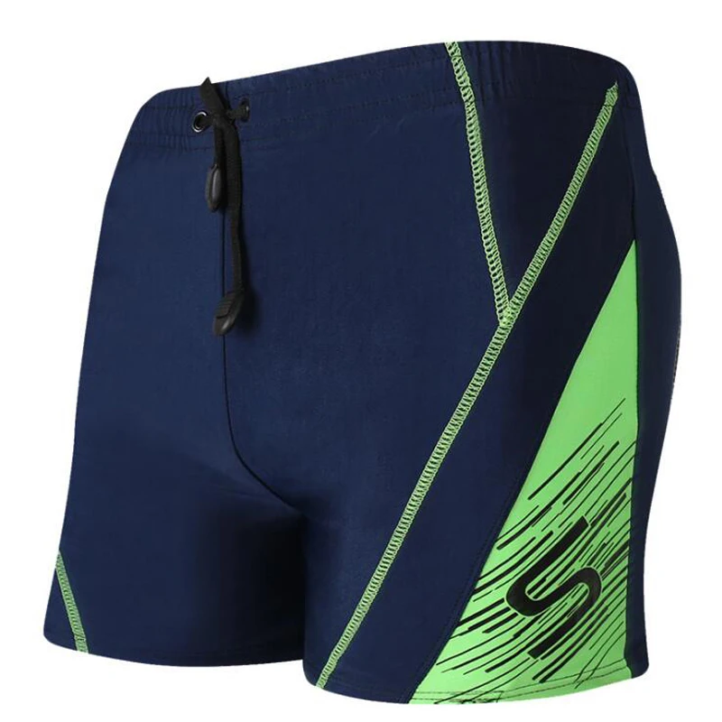 Navy Blue Green Мужские Пляжные пляжные спортивные плавки, купальные плавки, шорты, одежда для плавания, купальный костюм, купальный костюм, пляжная одежда, badpak mayo de bain - Цвет: Navy Blue Green
