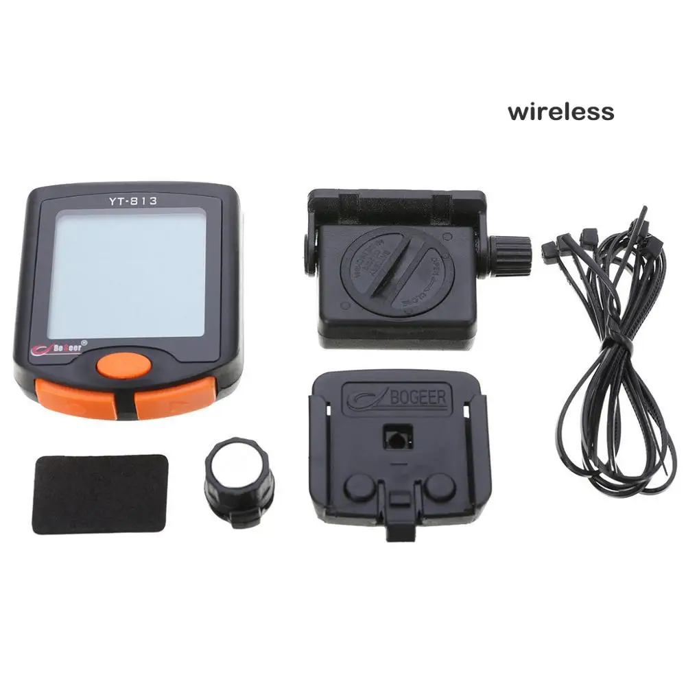 Велосипедный компьютер Спидометр велосипедный одометр lcd gps экран mtb скоростной беспроводной руль водонепроницаемый велосипедные компьютеры - Цвет: wireless