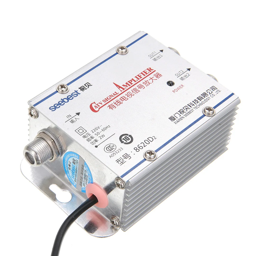 2Way CA tv VCR ТВ антенный усилитель сигнала усилитель сплиттер 220V 45-860MHz CA ТВ усилитель+ 4 шт. аксессуары инструменты+ 3 шт. винт