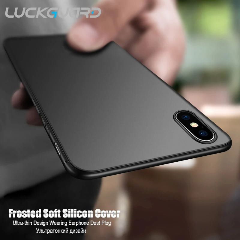 LuckGuard оригинальный карамельный цвет силиконовый чехол для iPhone X ультра тонкий ТПУ