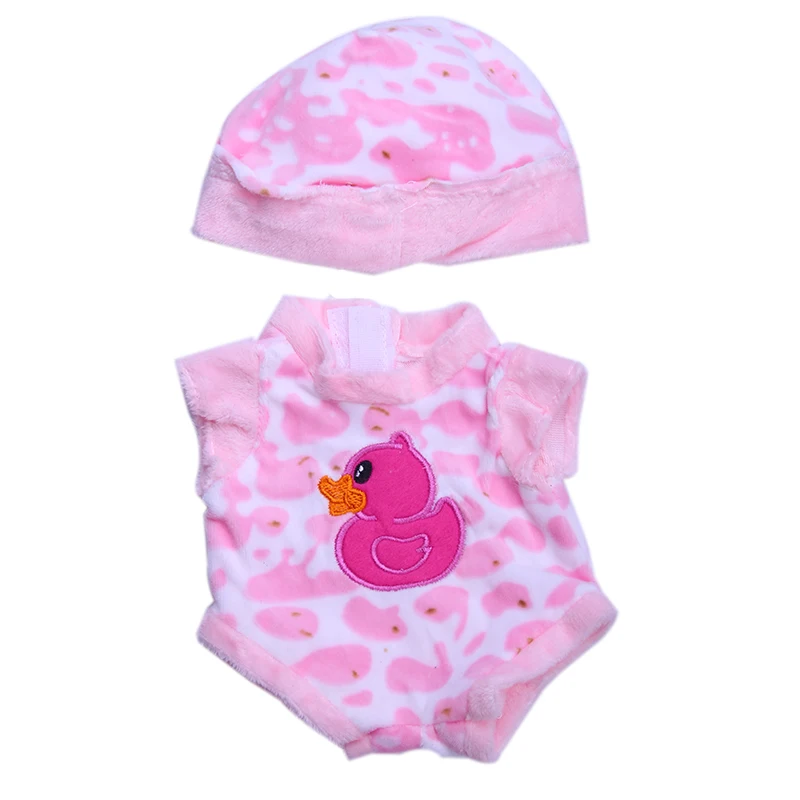 

Симпатичная Пижама с узором «утки» и шапка для 14-дюймовой куклы, 14,5 дюйма, одежда американской куклы wellie wisher