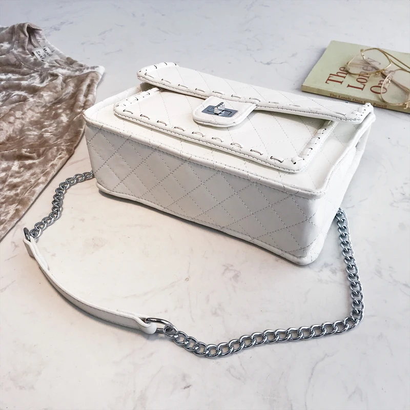 ACE любовь бренд среднего модный алмазный узор женская сумка из ПУ круто цепь