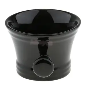 Прочная черная керамическая щетка для парикмахера, чаша для бритья волос, бороды, мыло, чашка, инструмент для бритья, для мужчин