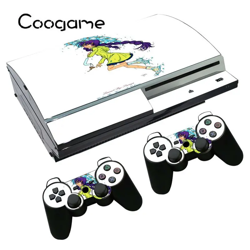 5 стилей сексуальная девушка мультфильм наклейки для Sony PS3 Fat консоли зонтик