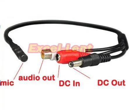 1 шт. видеонаблюдения широкий диапазон микрофонный кабель для камеры